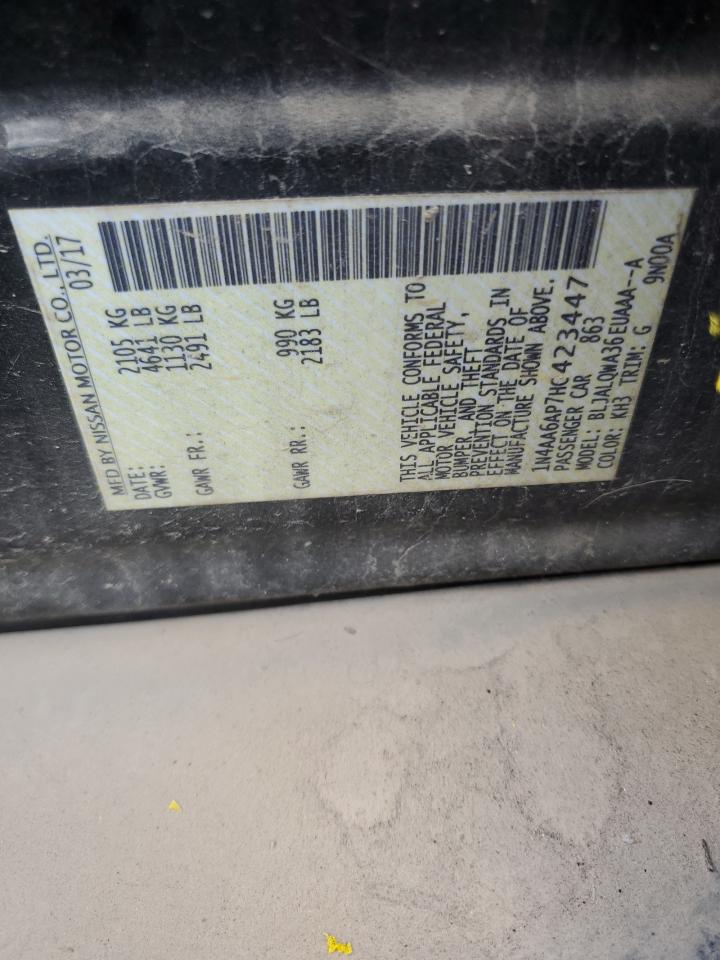 2017 Nissan Maxima 3.5S VIN: 1N4AA6AP7HC423447 Lot: 68862625