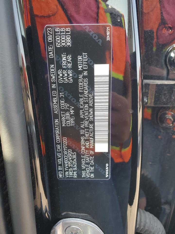 2024 Volvo Xc90 Plus VIN: YV4H60CEXR1170203 Lot: 67966095