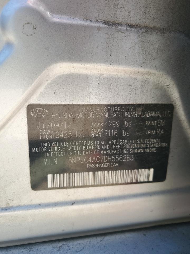 2013 Hyundai Sonata Se VIN: 5NPEC4AC7DH556263 Lot: 71013585