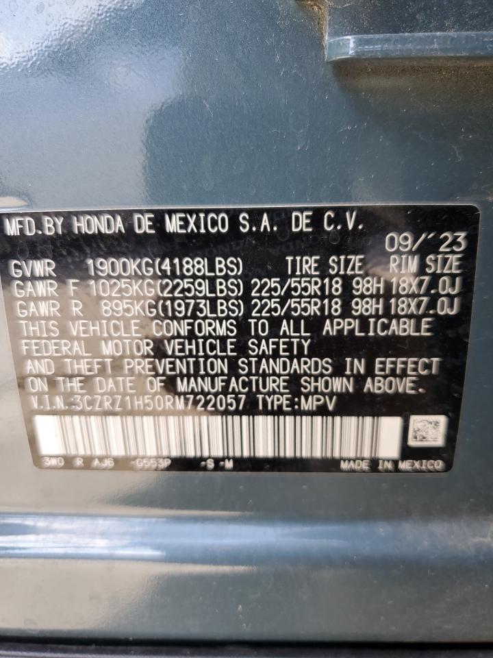 2024 Honda Hr-V Sport VIN: 3CZRZ1H50RM722057 Lot: 69195295