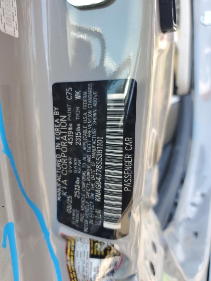 2025 Kia K5 Gt Line VIN: KNAG64J78S5381101 Lot: 69955545