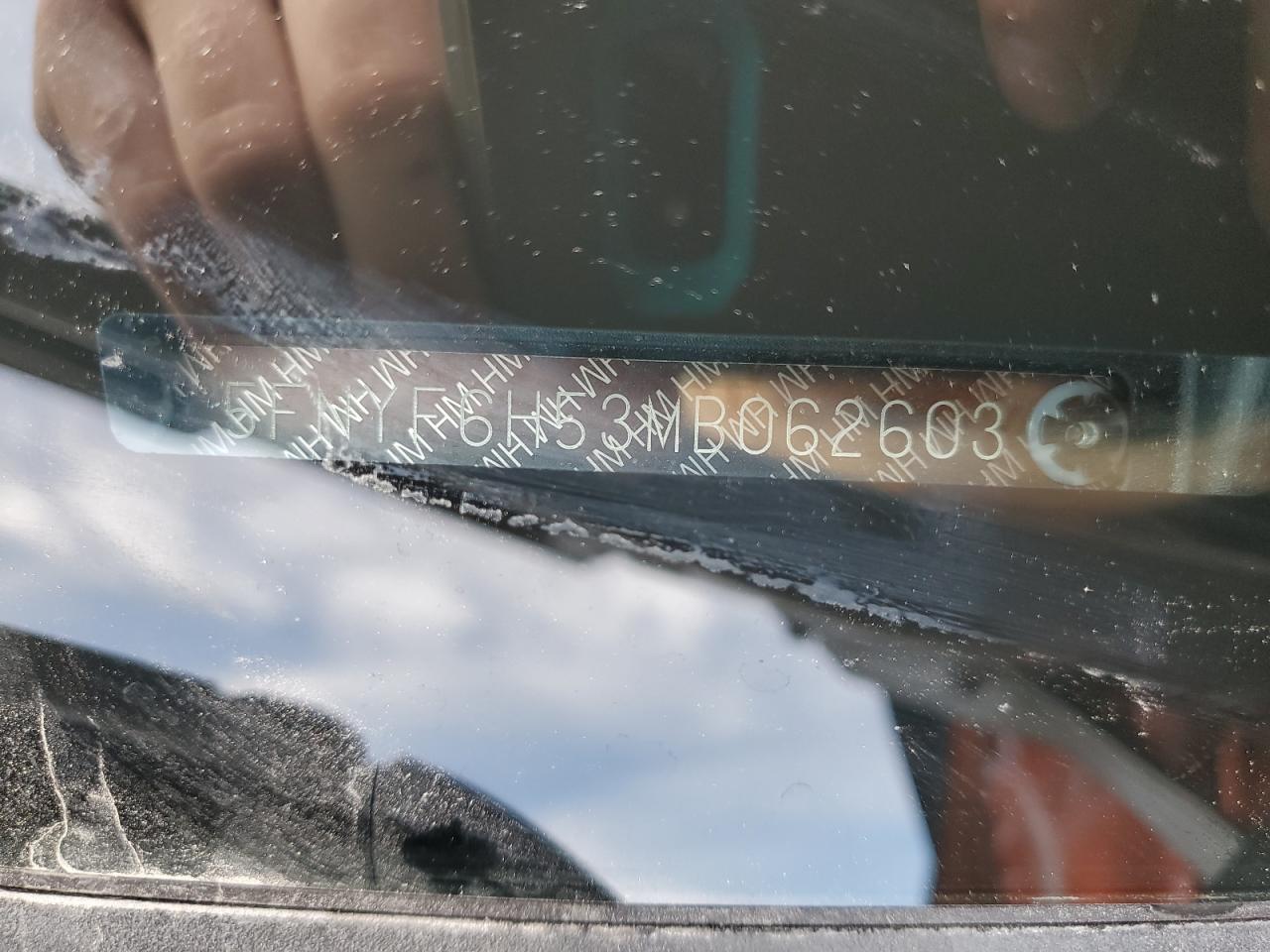 2021 Honda Pilot Exl VIN: 5FNYF6H53MB062603 Lot: 69949465