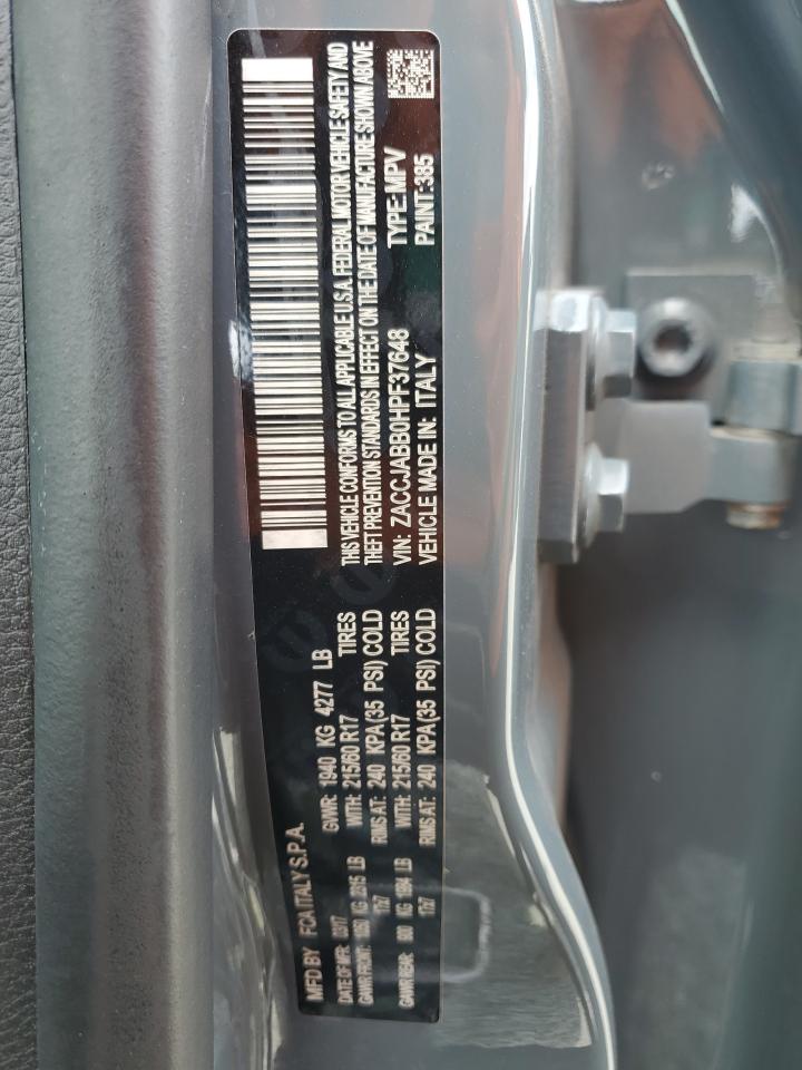 2017 Jeep Renegade Latitude VIN: ZACCJABB0HPF37648 Lot: 70269605