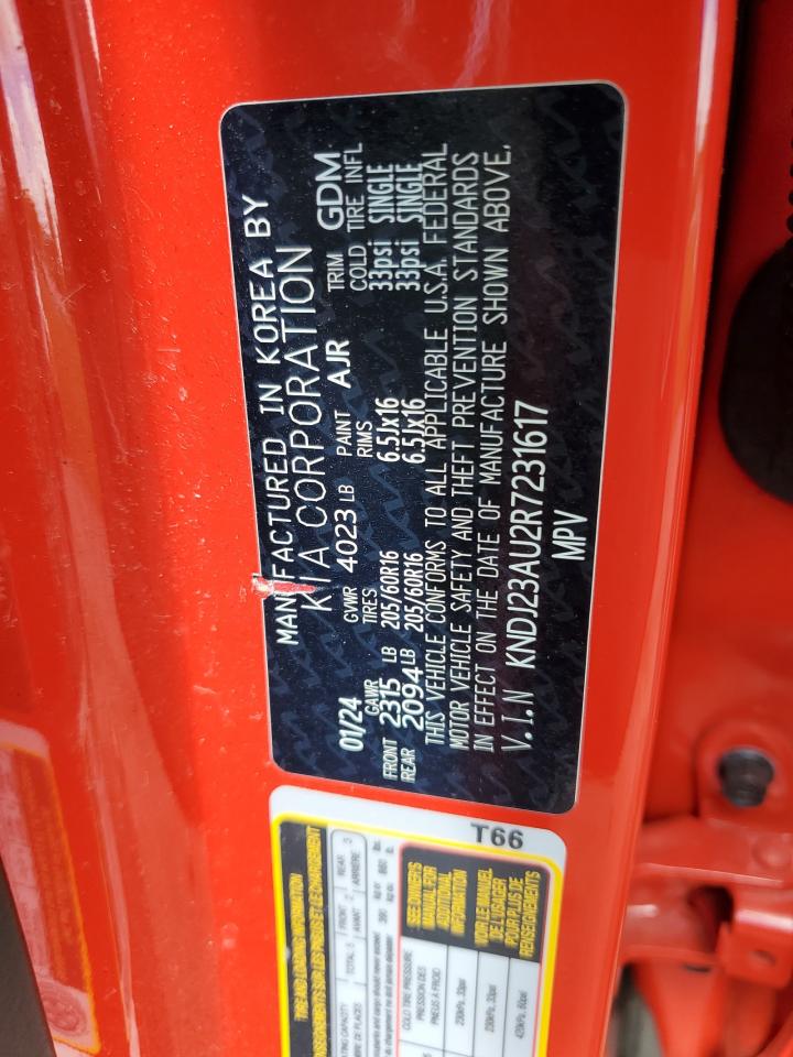 2024 Kia Soul Lx VIN: KNDJ23AU2R7231617 Lot: 71018385