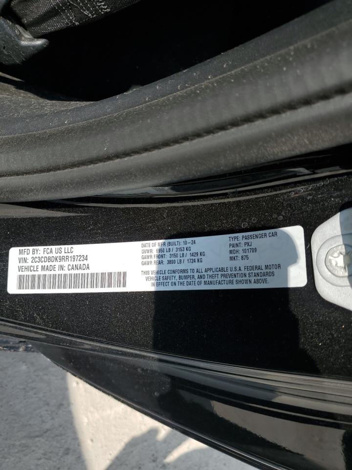 2024 Dodge Charger Daytona Scat Pack VIN: 2C3CDBDK9RR197234 Lot: 67103155