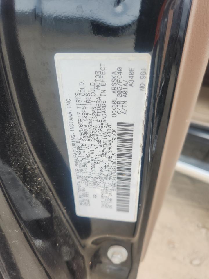 2003 Toyota Tundra Access Cab Sr5 VIN: 5TBRT34183S436415 Lot: 69934475