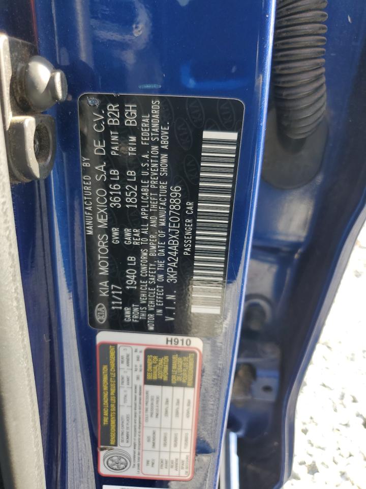 2018 Kia Rio Lx VIN: 3KPA24ABXJE078896 Lot: 69042265