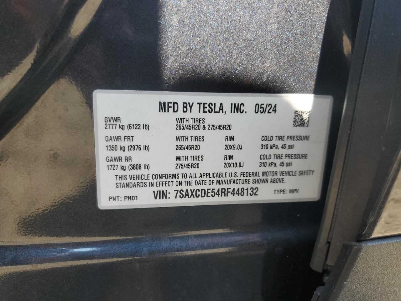 7SAXCDE54RF448132 2024 Tesla Model X