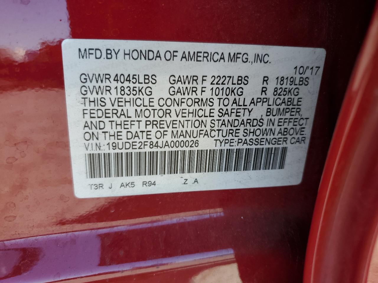 2018 Acura Ilx Premium VIN: 19UDE2F84JA000026 Lot: 68903705