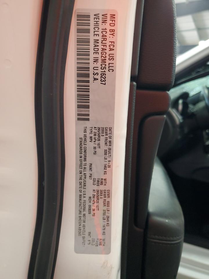 2021 Jeep Grand Cherokee Laredo VIN: 1C4RJFAG2MC516237 Lot: 70518335