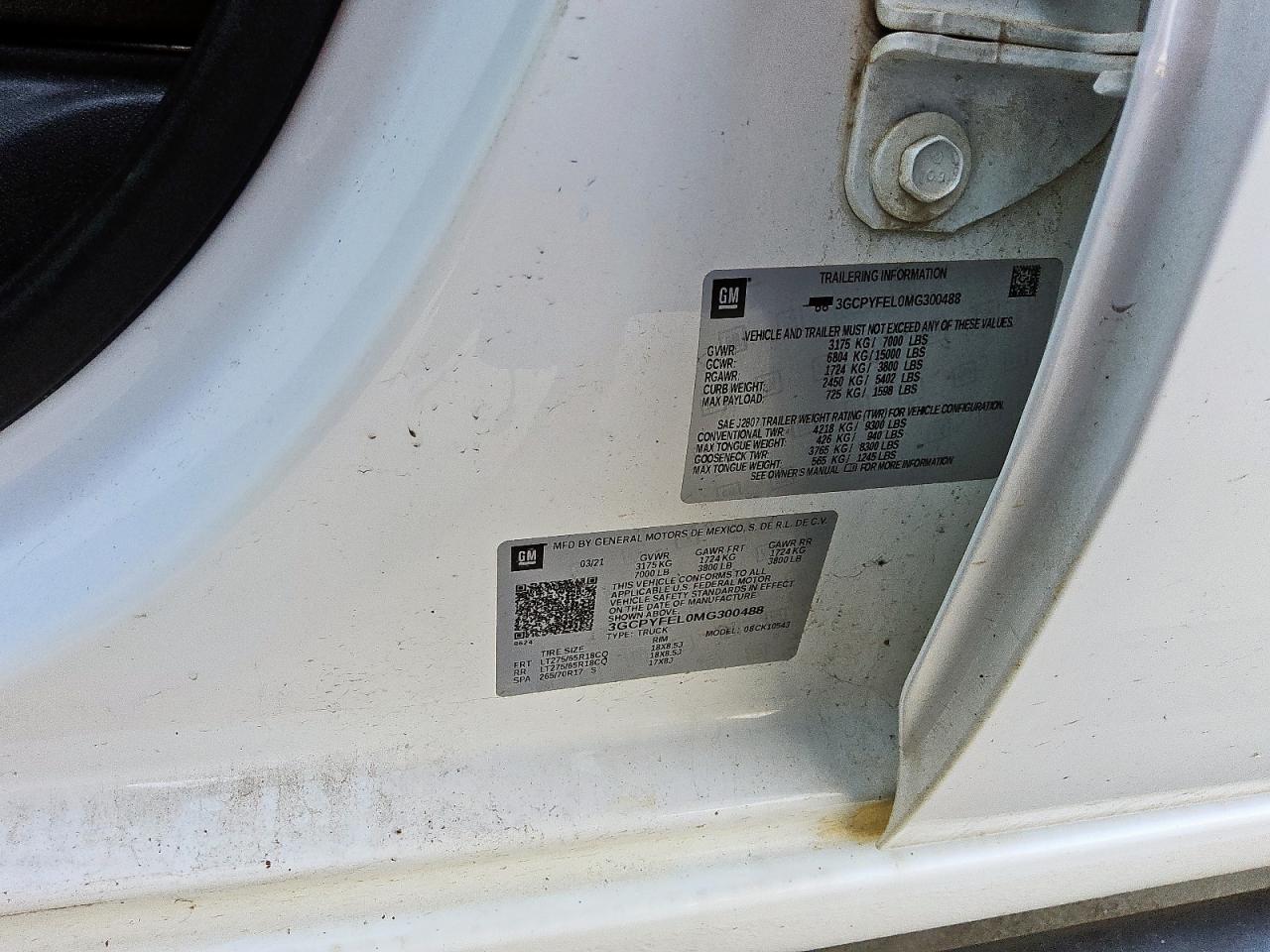 2021 Chevrolet Silverado K1500 Lt Trail Boss VIN: 3GCPYFEL0MG300488 Lot: 67786045