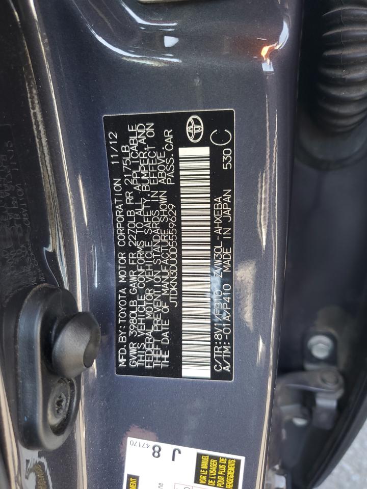2013 Toyota Prius VIN: JTDKN3DU0D5559629 Lot: 70718565