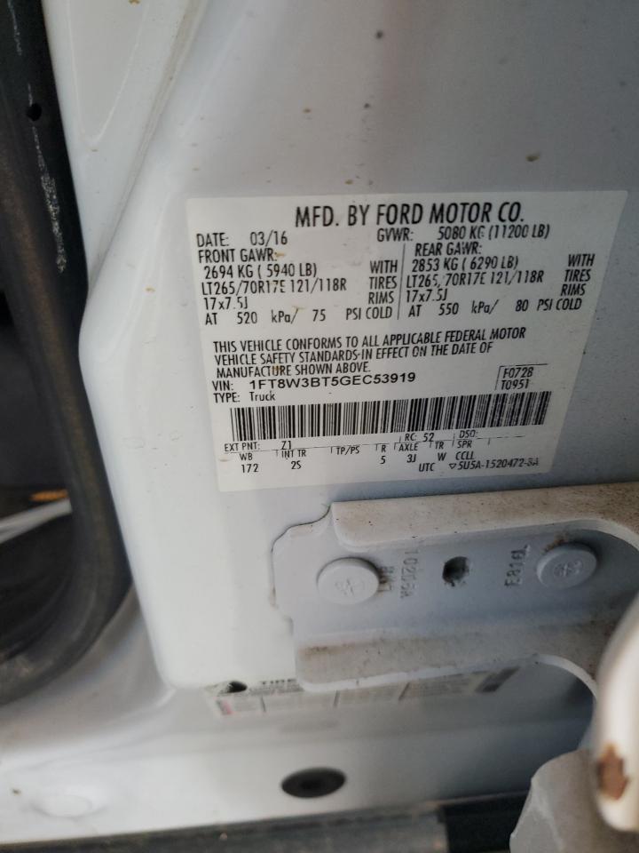 2016 Ford F350 Super Duty VIN: 1FT8W3BT5GEC53919 Lot: 70004225