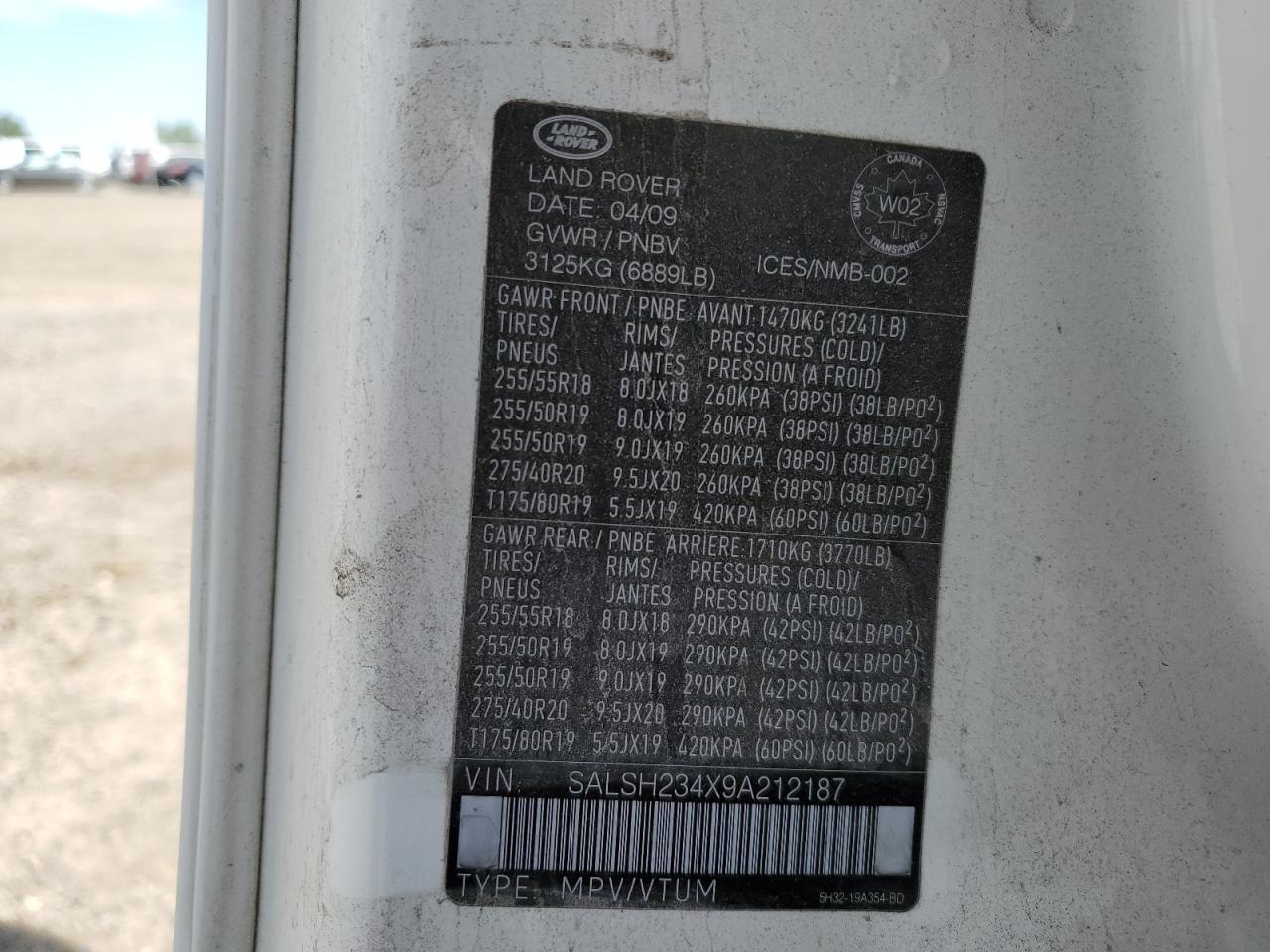 2009 Land Rover Range Rover Sport Supercharged VIN: SALSH234X9A212187 Lot: 69136395