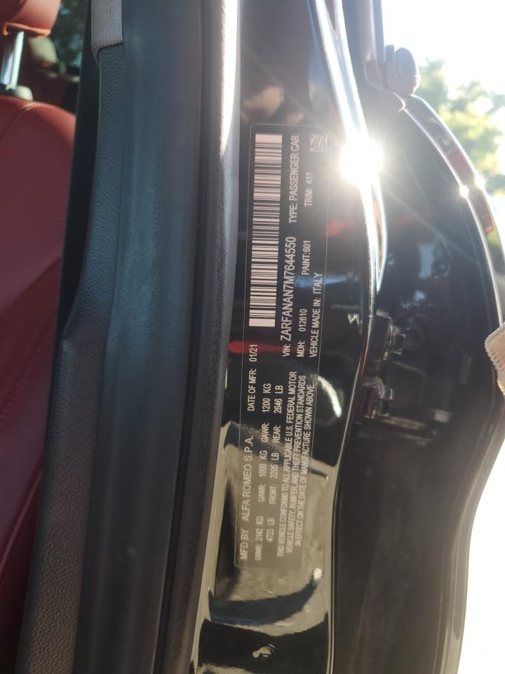 2021 Alfa Romeo Giulia Sport VIN: ZARFANAN7M7644550 Lot: 69872885