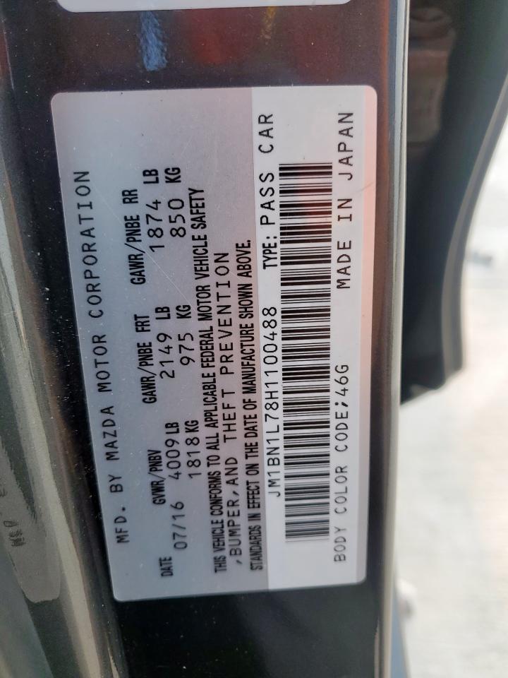 2017 Mazda 3 Touring VIN: JM1BN1L78H1100488 Lot: 70284595