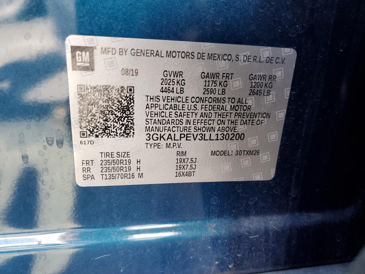2020 GMC Terrain Slt VIN: 3GKALPEV3LL130200 Lot: 70377825