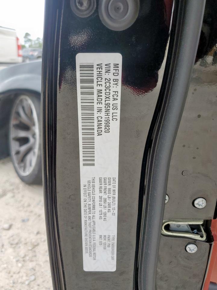 2022 Dodge Charger Srt Hellcat VIN: 2C3CDXL95NH199820 Lot: 67106925