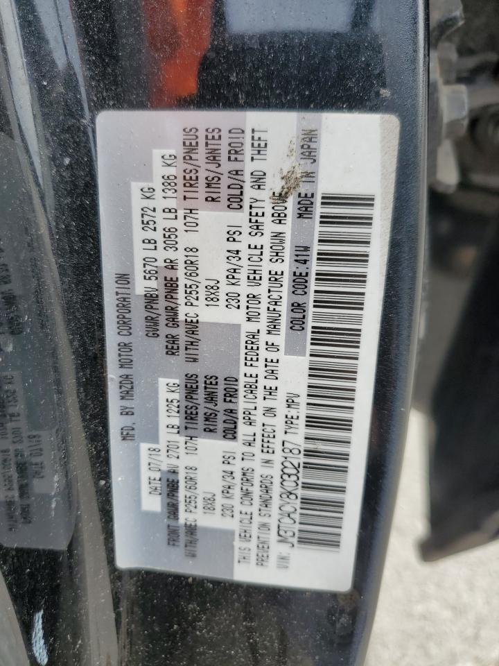 2019 Mazda Cx-9 Touring VIN: JM3TCACY8K0302187 Lot: 70201395