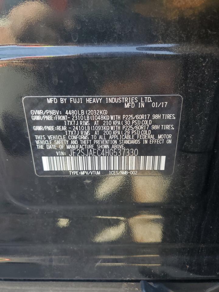 2017 Subaru Forester 2.5I Premium VIN: JF2SJAEC4HG537330 Lot: 70652195