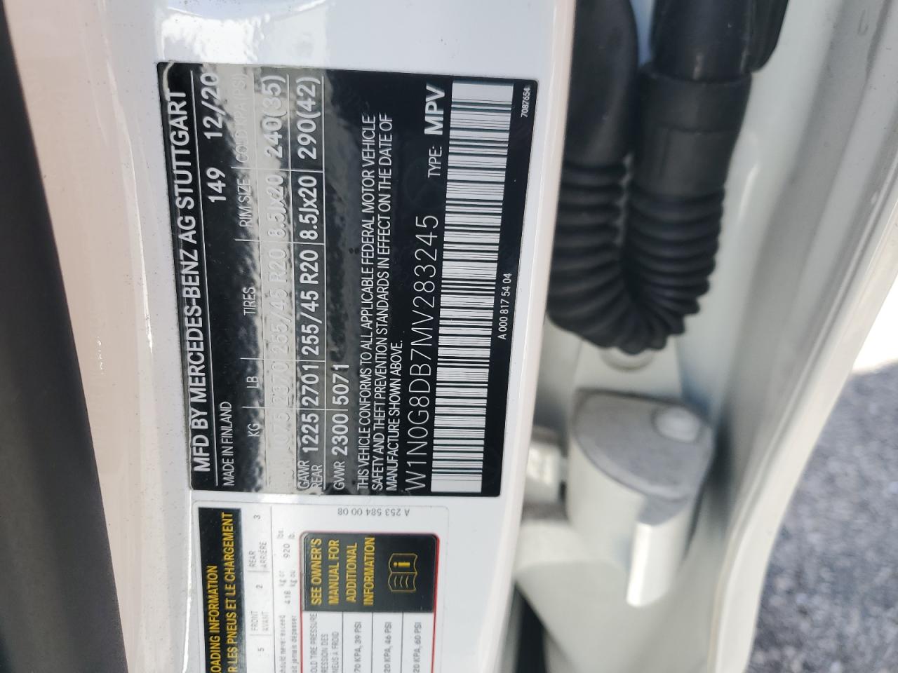 2021 Mercedes-Benz Glc 300 VIN: W1N0G8DB7MV283245 Lot: 69484035