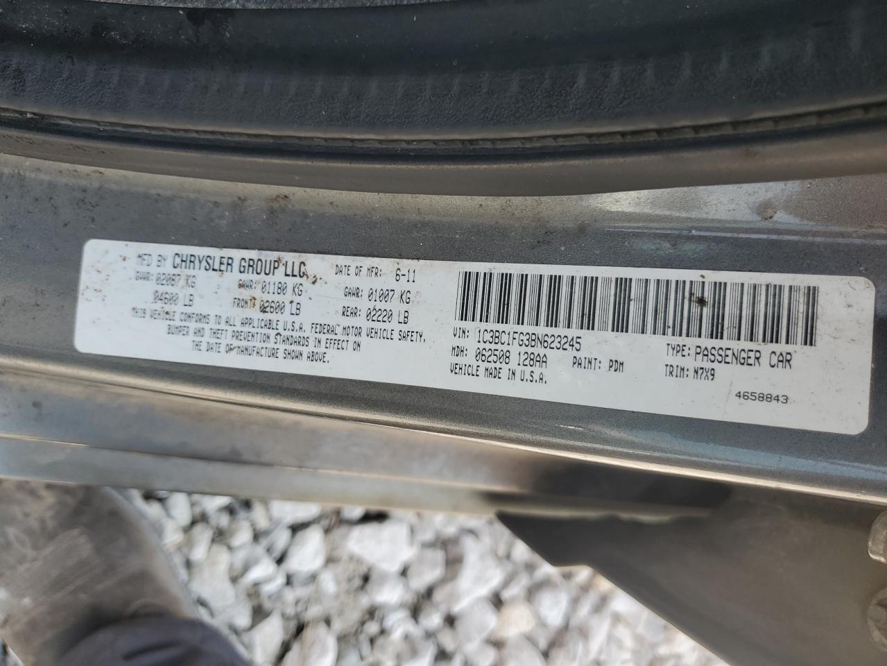 2011 Chrysler 200 Touring VIN: 1C3BC1FG3BN623245 Lot: 67817275