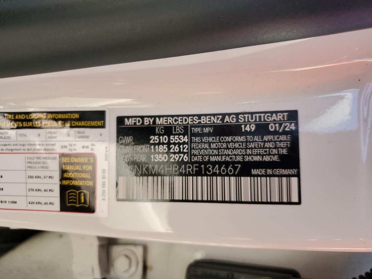 2024 Mercedes-Benz Glc 300 4Matic VIN: W1NKM4HB4RF134667 Lot: 68511945