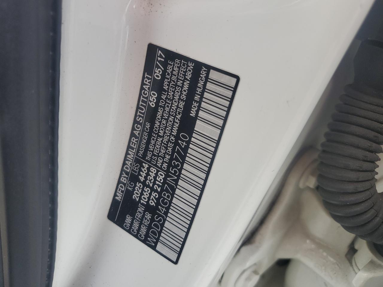 2018 Mercedes-Benz Cla 250 4Matic VIN: WDDSJ4GB7JN537740 Lot: 69105165