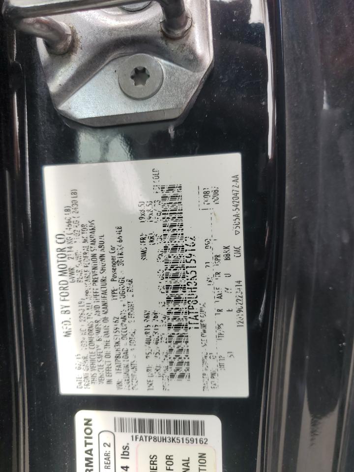 2019 Ford Mustang VIN: 1FATP8UH3K5159162 Lot: 68524475