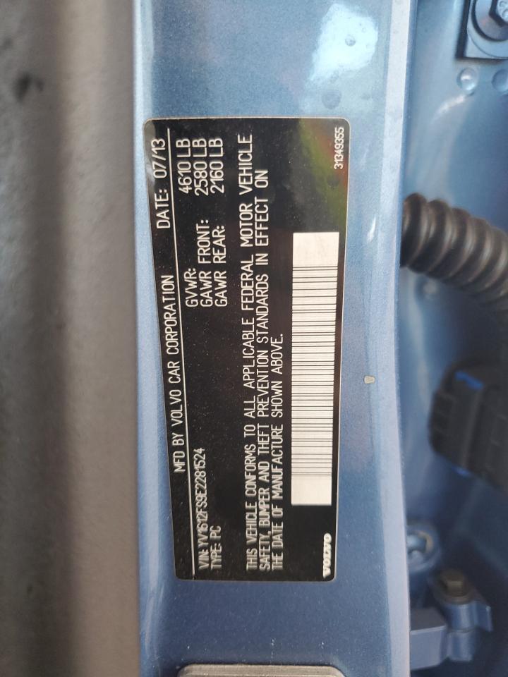 YV1612FS9E2281524 VOLVO S60 2014 BLUE Photo 12