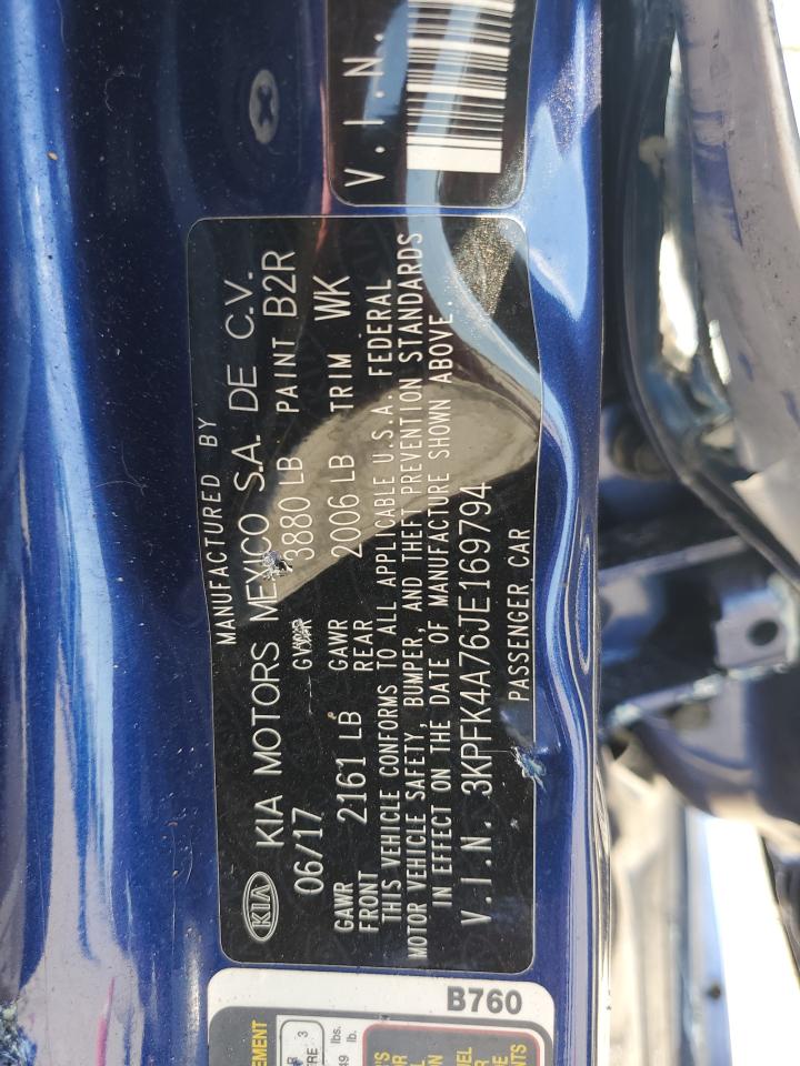 2018 Kia Forte Lx VIN: 3KPFK4A76JE169794 Lot: 68624945