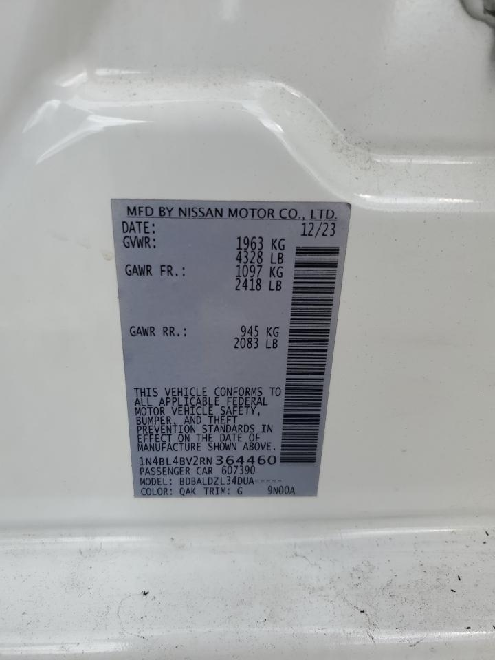 2024 Nissan Altima S VIN: 1N4BL4BV2RN364460 Lot: 68374295