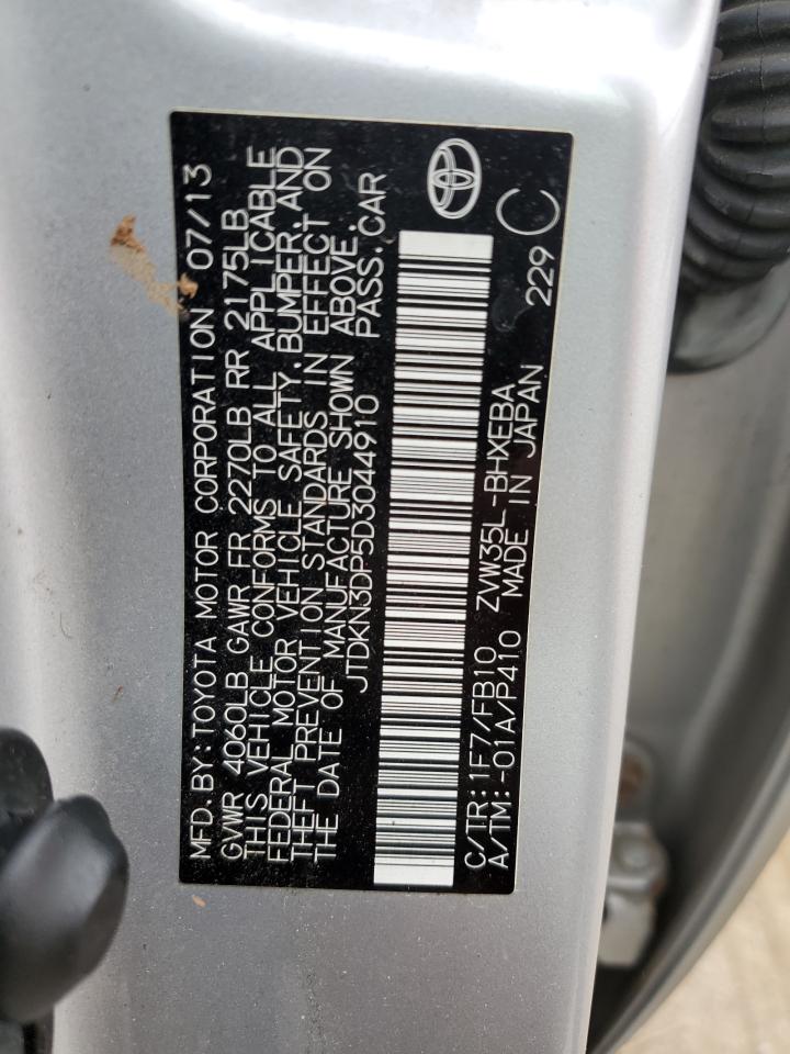 2013 Toyota Prius Plug-In VIN: JTDKN3DP5D3044910 Lot: 68040385