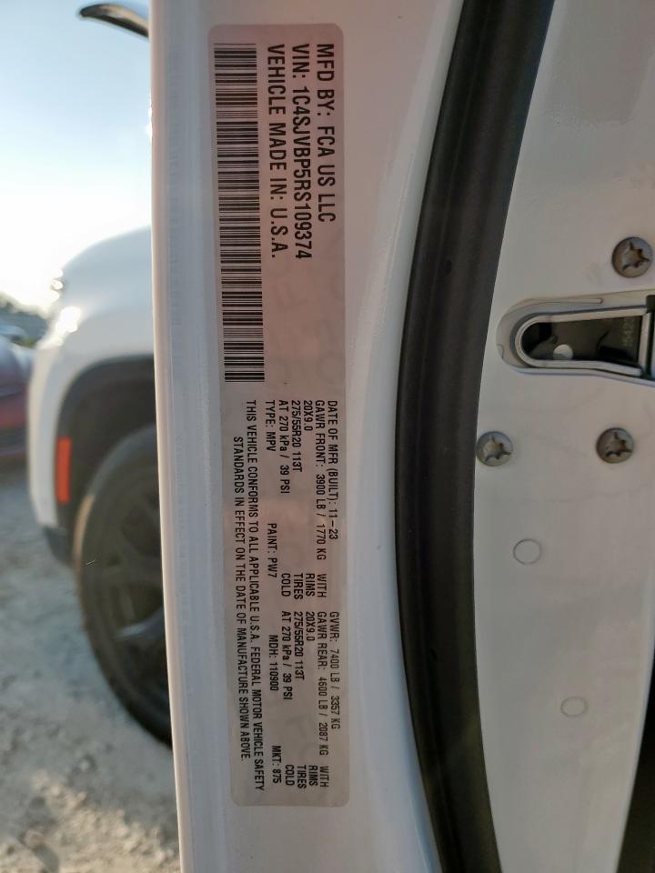 2024 Jeep Wagoneer Series Ii VIN: 1C4SJVBP5RS109374 Lot: 70008365