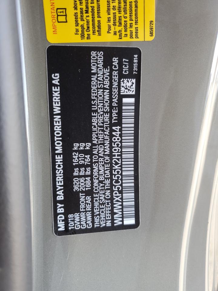 2019 Mini Cooper VIN: WMWXP5C55K2H95844 Lot: 70742645