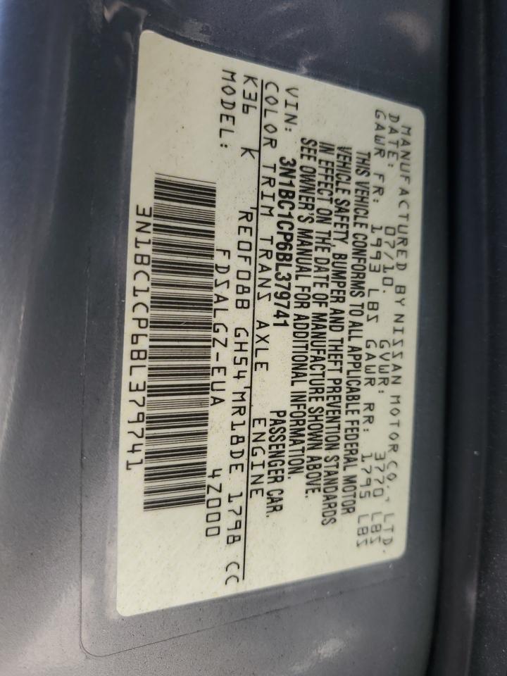 2011 Nissan Versa S VIN: 3N1BC1CP6BL379741 Lot: 68550955