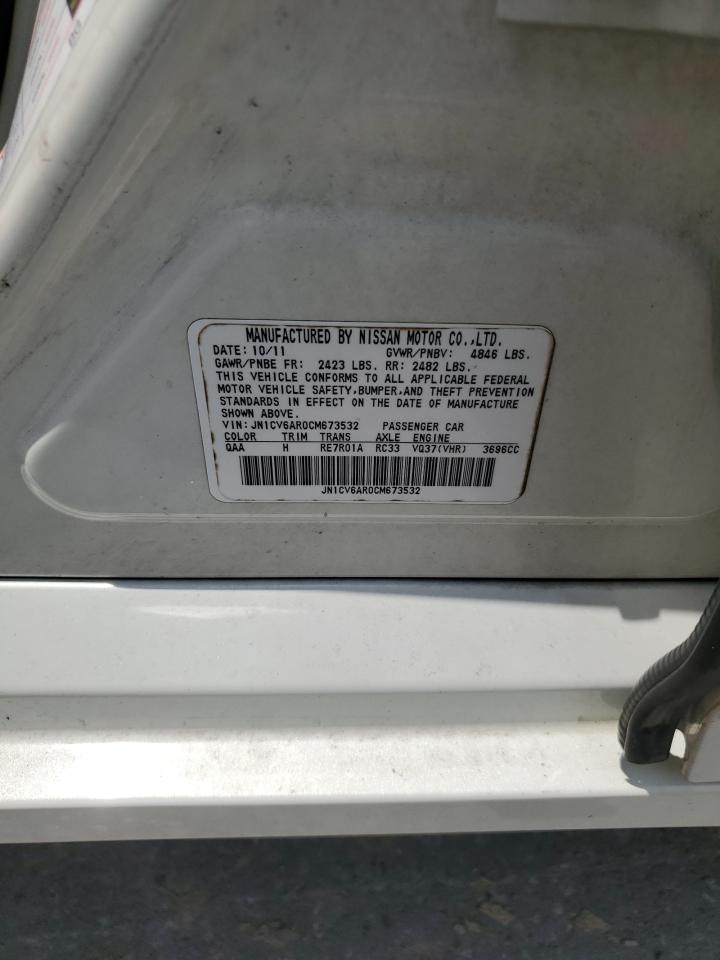 2012 Infiniti G37 VIN: JN1CV6AR0CM673532 Lot: 67203055