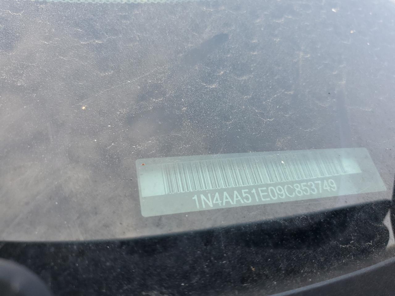 2009 Nissan Maxima S VIN: 1N4AA51E09C853749 Lot: 68028465