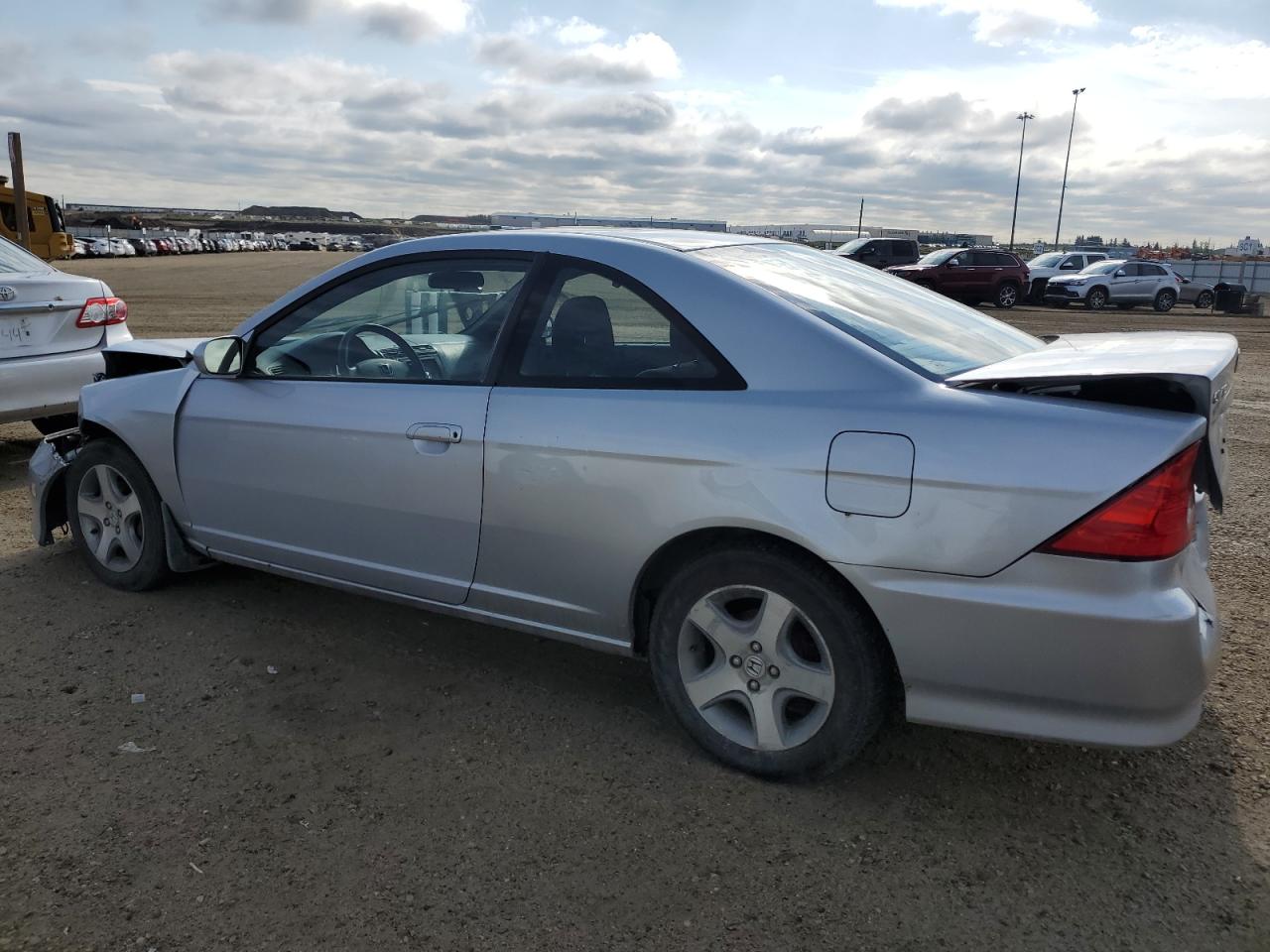 2004 Honda Civic Ex silver coupe gas 1HGEM21914L810083 photo #3
