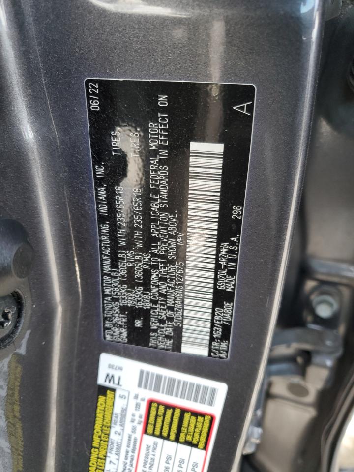 2022 Toyota Highlander Xle VIN: 5TDGZRAH6NS127675 Lot: 68018805