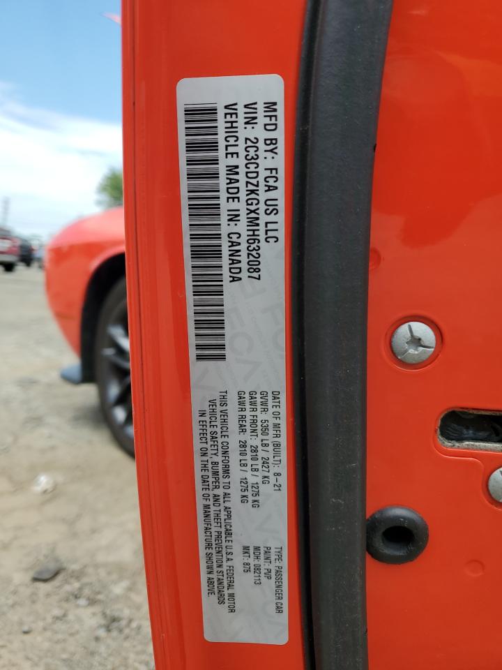 2021 Dodge Challenger Gt VIN: 2C3CDZKGXMH632087 Lot: 71443695