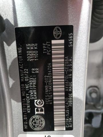 2022 TOYOTA CAMRY SE  