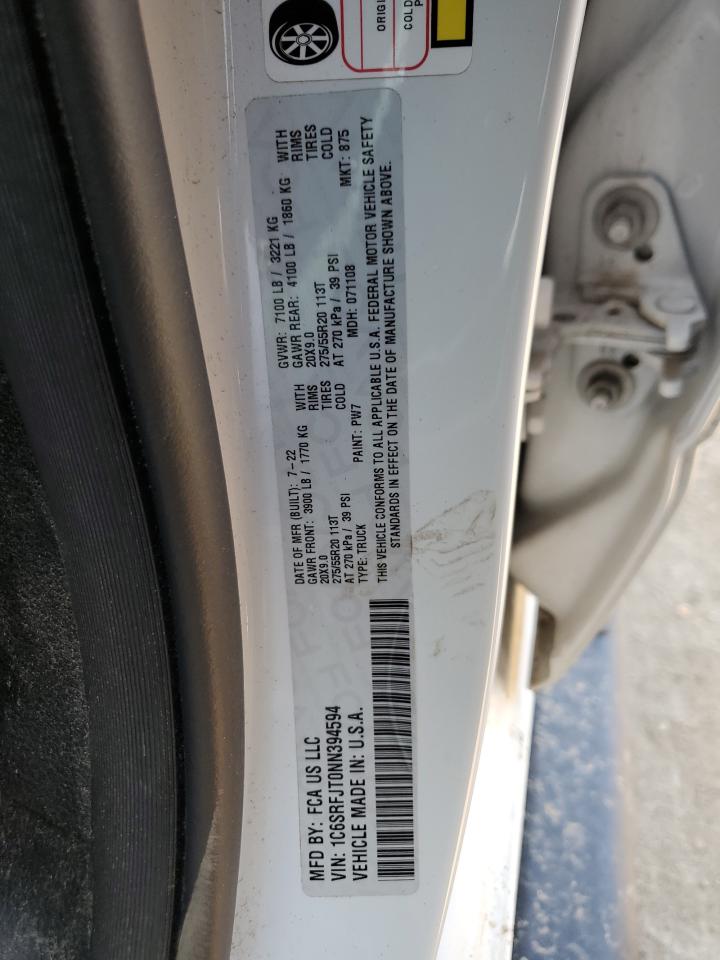 1C6SRFJT0NN394594 2022 Ram 1500 Laramie