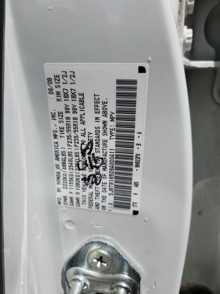 2009 Acura Rdx Technology VIN: 5J8TB18509A000411 Lot: 68756565