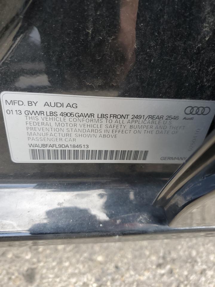 2013 Audi A4 Premium VIN: WAUBFAFL9DA184513 Lot: 70332455