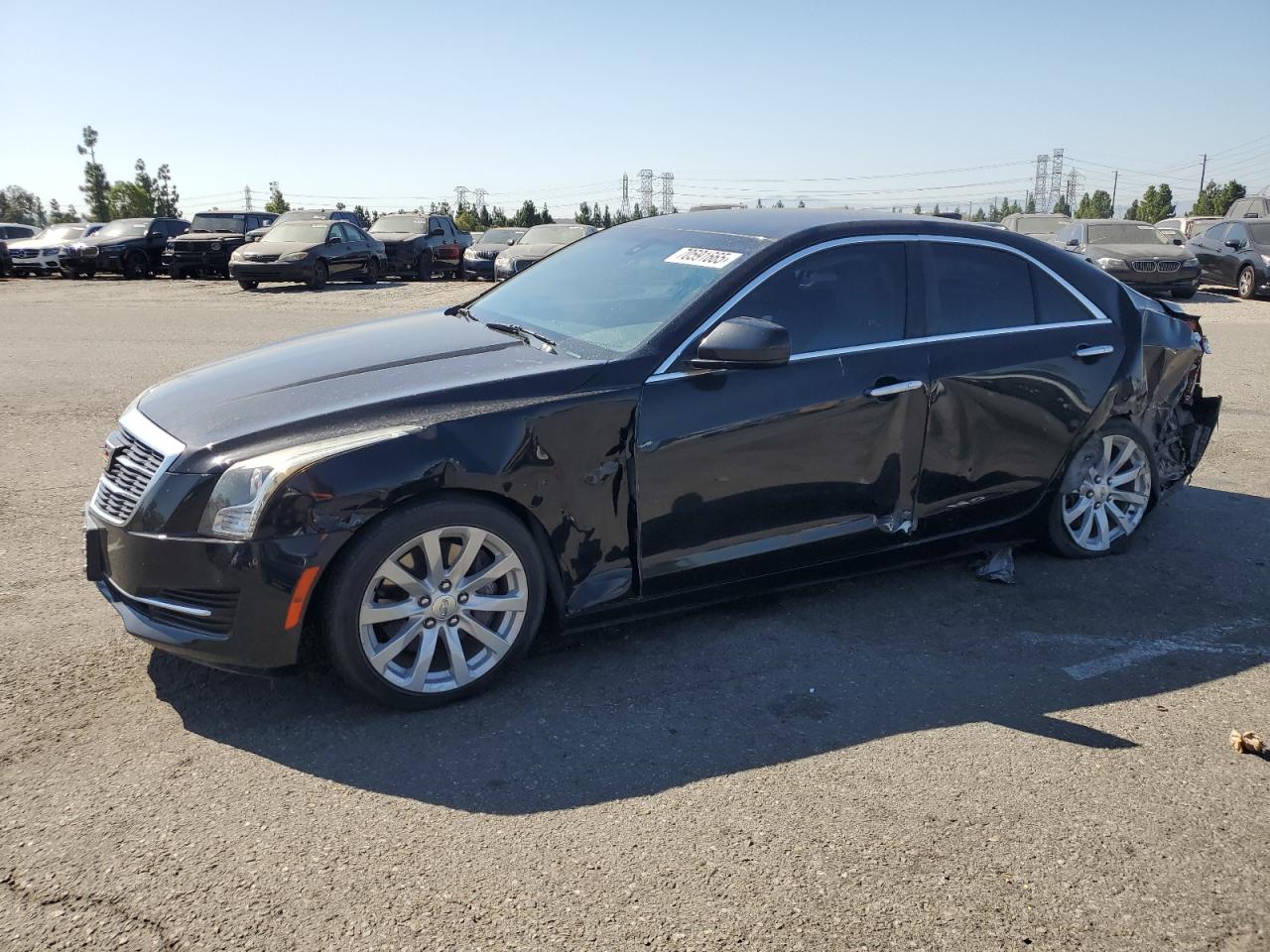 2017 CADILLAC ATS BLACK VIN: 1G6AA5RX8H0170975