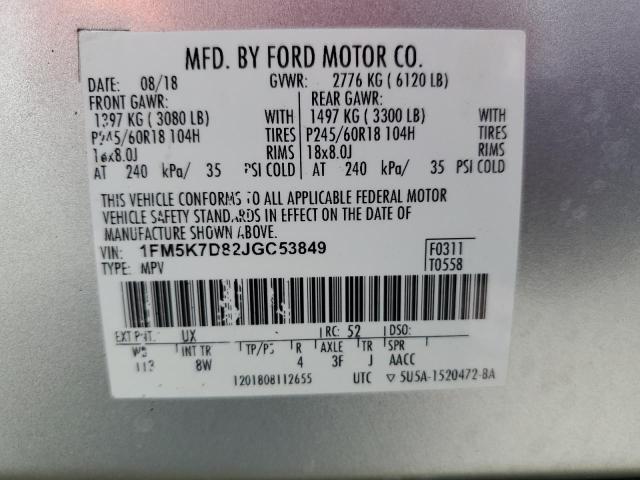 2018 FORD EXPLORER XLT  