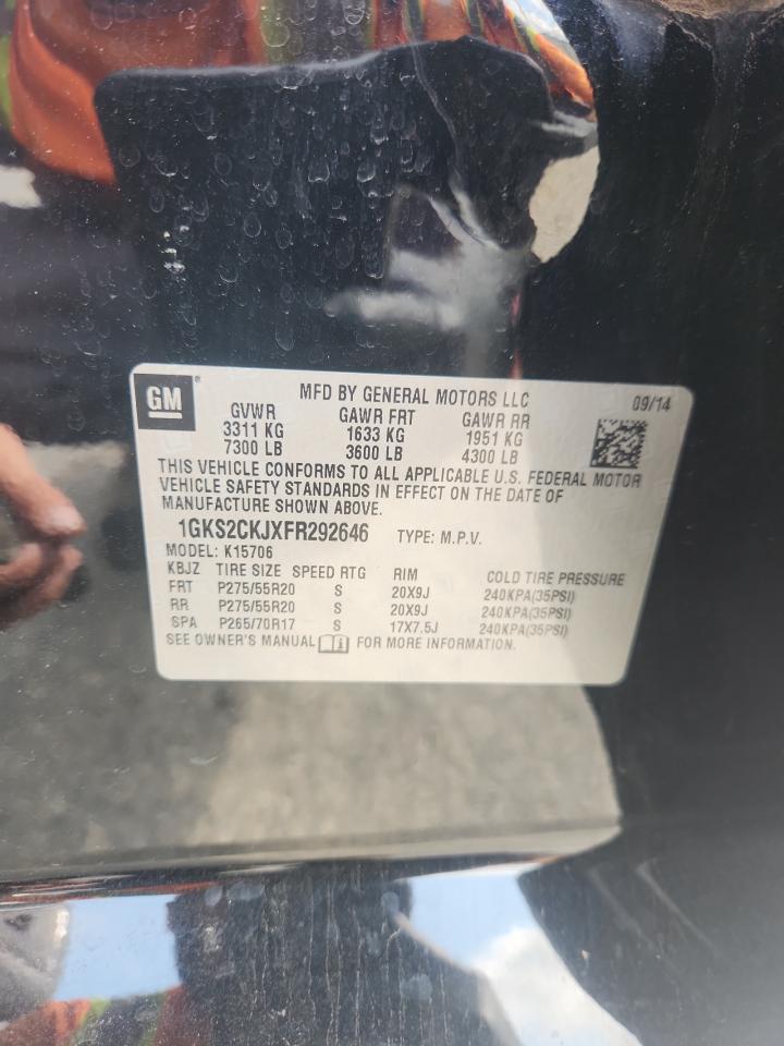 2015 GMC Yukon Denali VIN: 1GKS2CKJXFR292646 Lot: 67439535