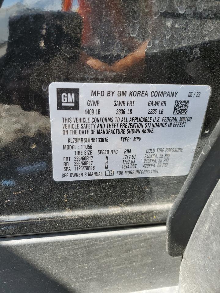 2022 Chevrolet Trailblazer Lt VIN: KL79MRSL8NB133816 Lot: 68912945