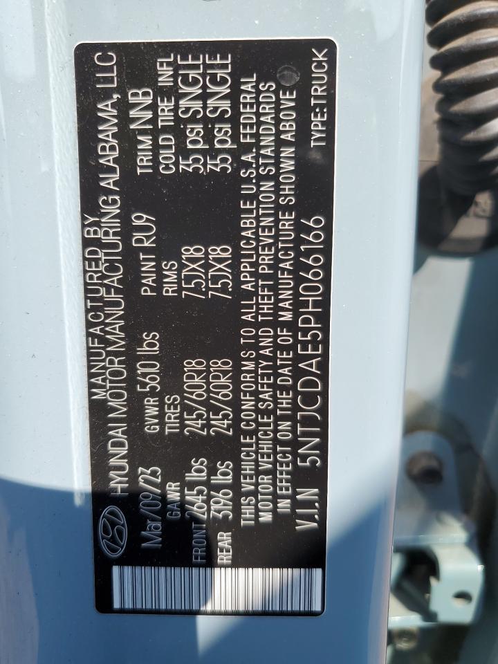 2023 Hyundai Santa Cruz Sel VIN: 5NTJCDAE5PH066166 Lot: 68978885